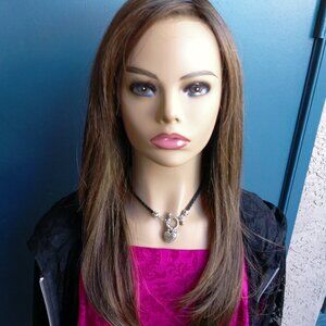 TEA LEAF LAYER wig, HAND-TIED, Belle Tress, Chocolate with Caramel, Lace Front